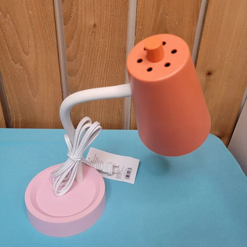 Room Essentials™ Task Table Lamp, Orange/Pink/White Color Block